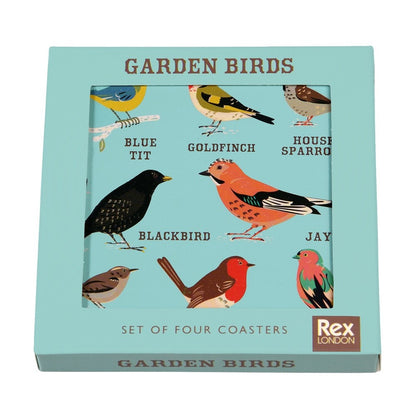Onderzetters Garden Birds – Set van 4 met Tuinvogels