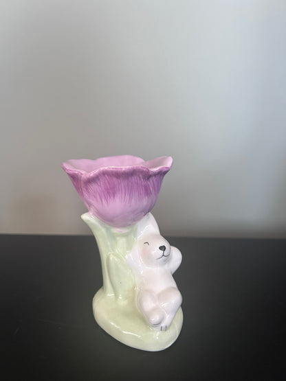 Eierdop Konijn Paars – Paasdecoratie met tulp en konijn