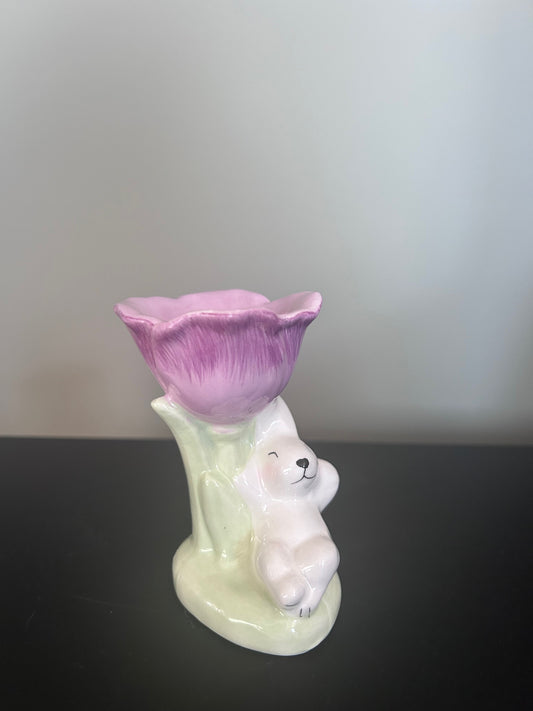 Eierdop Konijn Paars – Paasdecoratie met tulp en konijn