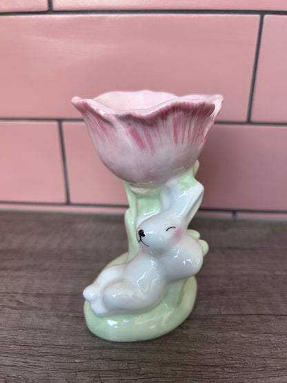 Eierdop Konijn Roze – Paasdecoratie van Colmore met konijn en tulp