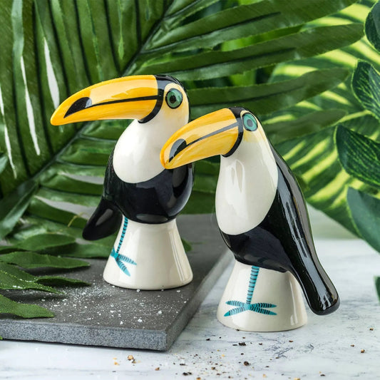 Toekan peper- en zoutstel keramiek – Hannah Turner – 9 cm