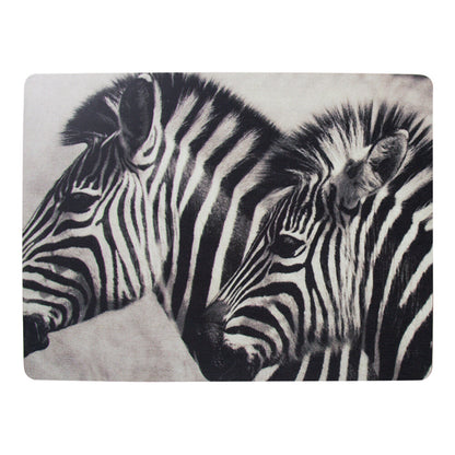 placemats met zebra’s set van 4 zwart wit