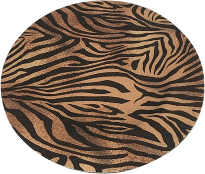 Tijgerprint Plateau – PU-leer Ø 33 cm Dutch Style