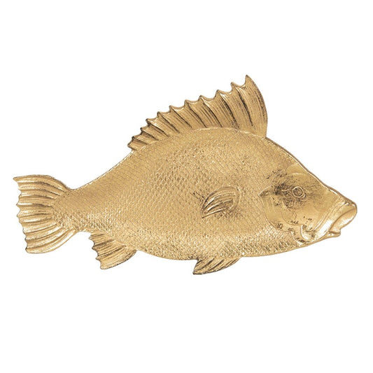 Gouden decoratieve schaal in visvorm – chique woonaccessoire
