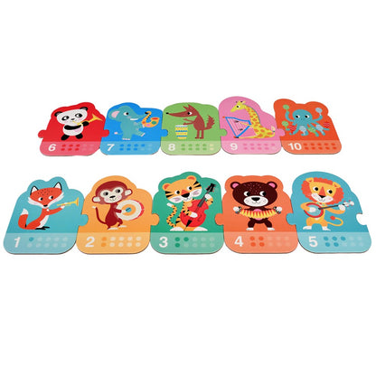 Dierenpuzzel Animal Band met 10 stukjes – educatief kinderspel