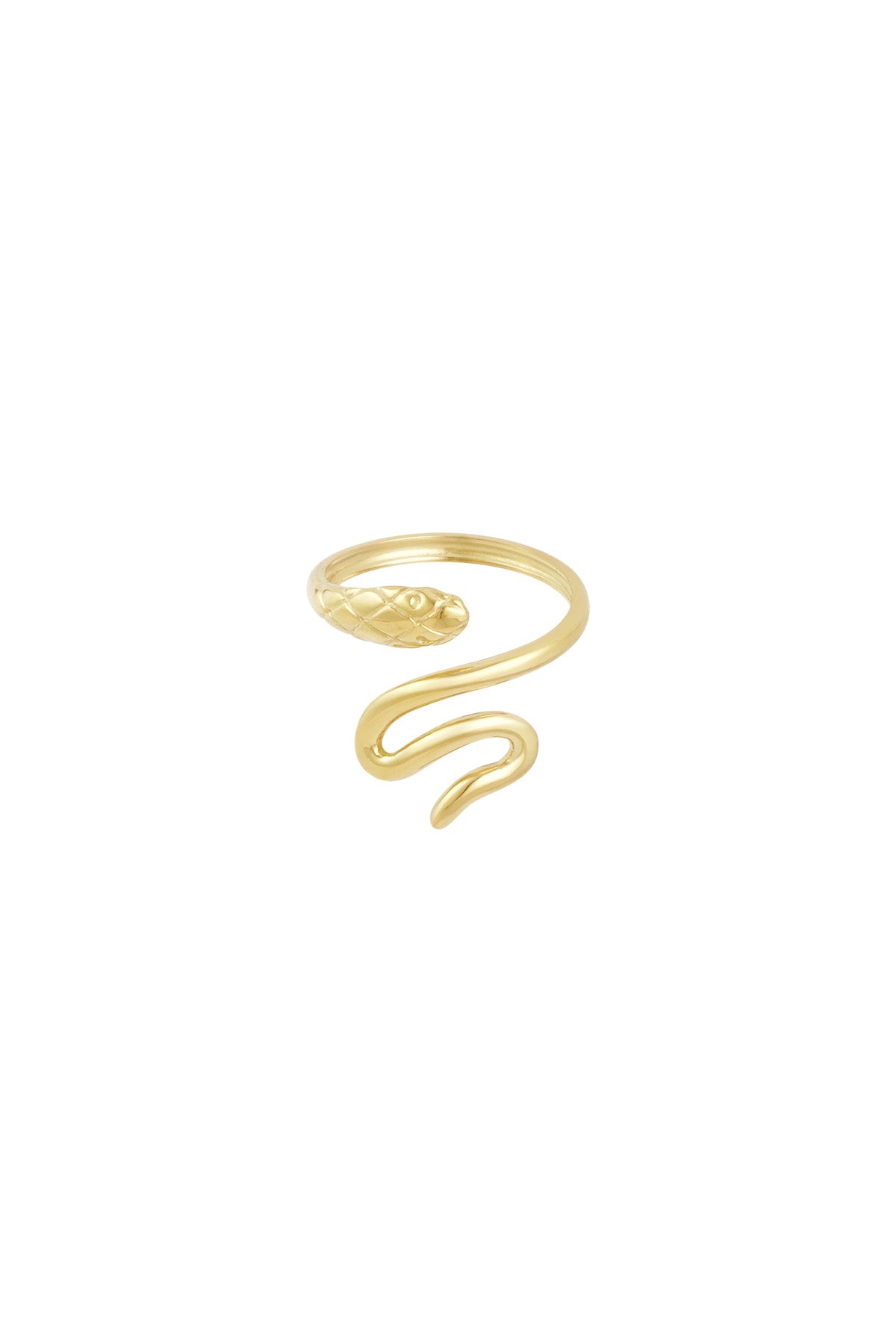 Gouden Slangenring – Stainless Steel Verstelbaar