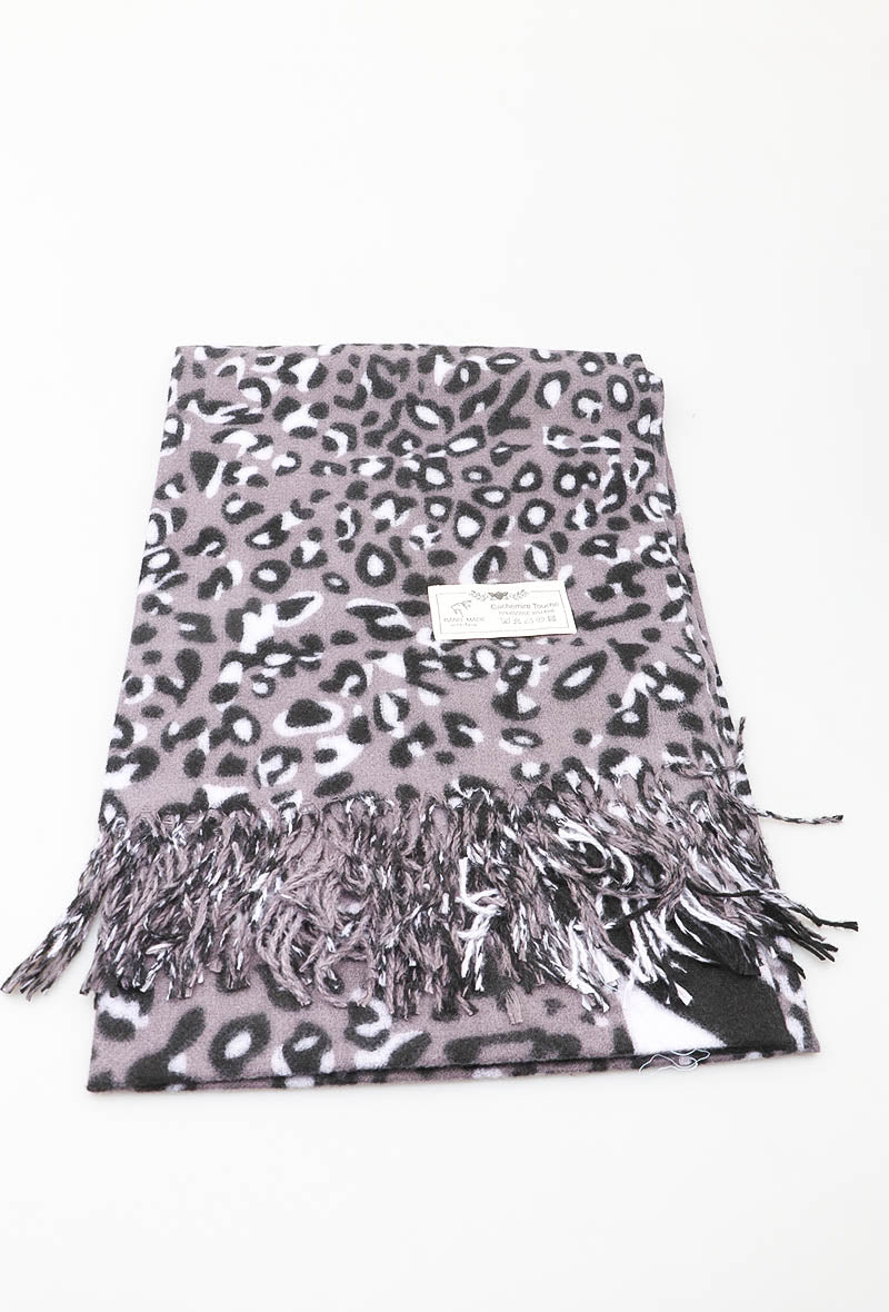 Winter Scarf Animal Print – Camel, Beige or Gray