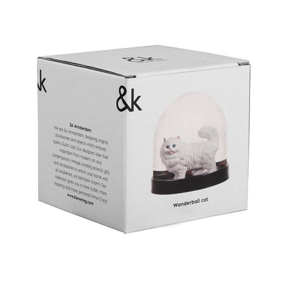 Snow Globe with White Cat – &amp;Klevering
