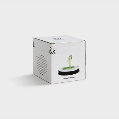 Snow Globe with Green Snake – Playful &amp; Mysterious