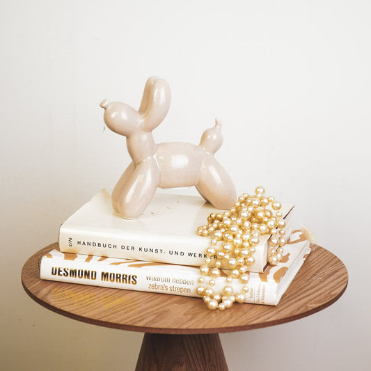 Spaarpot ballonhond zandkleur – keramiek Housevitamin decoratie

