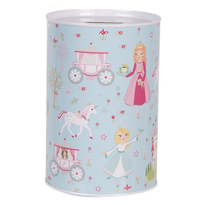 Prinzessin &amp; Einhorn Spardose – Blaue Dose