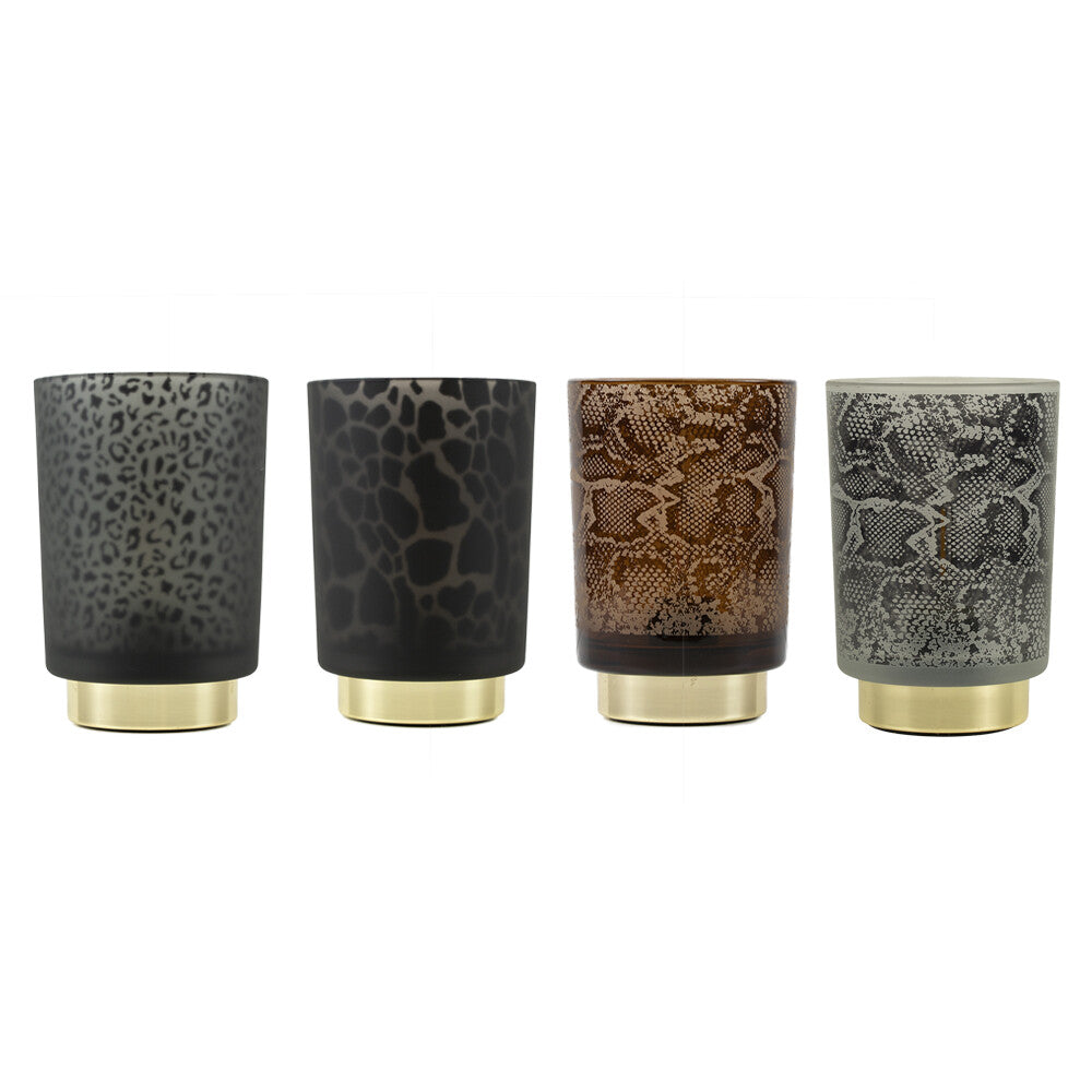 Tafellamp Slangenprint Bruin Goud 15/20 cm | 2 formaten