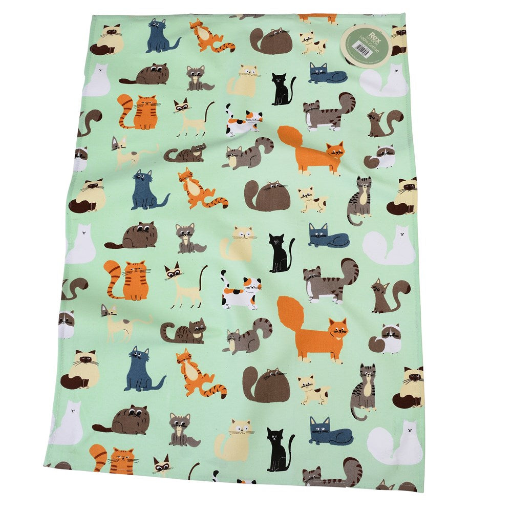 Theedoek met Katten – Katoen 50x70 cm