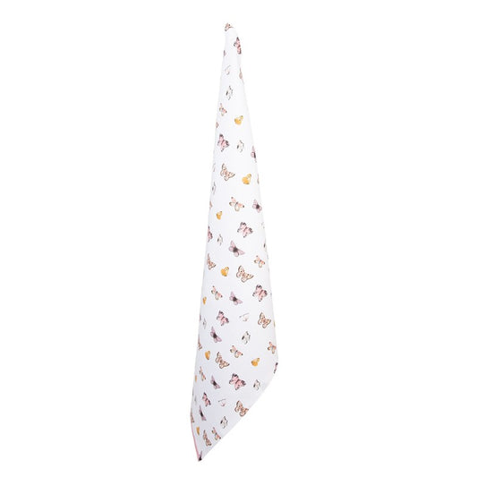 Theedoek met vlindermotief van Clayre & Eef – 100% katoen 50x70 cm