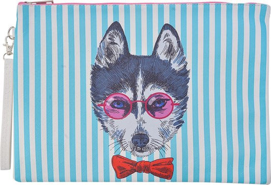 Toilettas met hondenprint in drie formaten – Clayre & Eef design van polyester