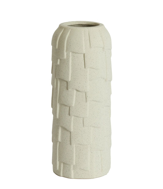 Crèmekleurige vaas Leima van Light & Living – elegante keramieken vaas voor droogbloemen of decoratie