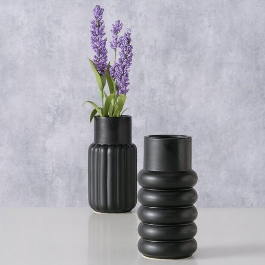 Zwarte bubbel vaas keramiek – modern & chique woondecoratie