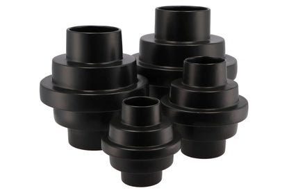 Moderne schwarze Treppenvase – 18 × 20 cm