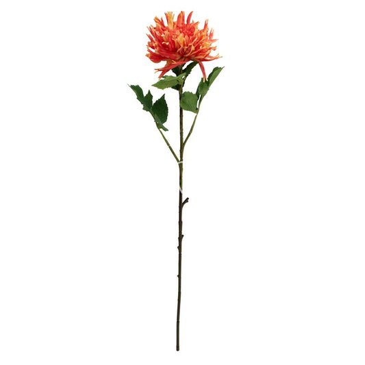 Oranje zijden Dahlia Colmore – kunstbloem 78 cm warm en realistisch