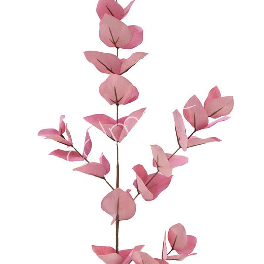 Colmore zijden eucalyptus kunstbloem roze 90 cm – Krokomingo