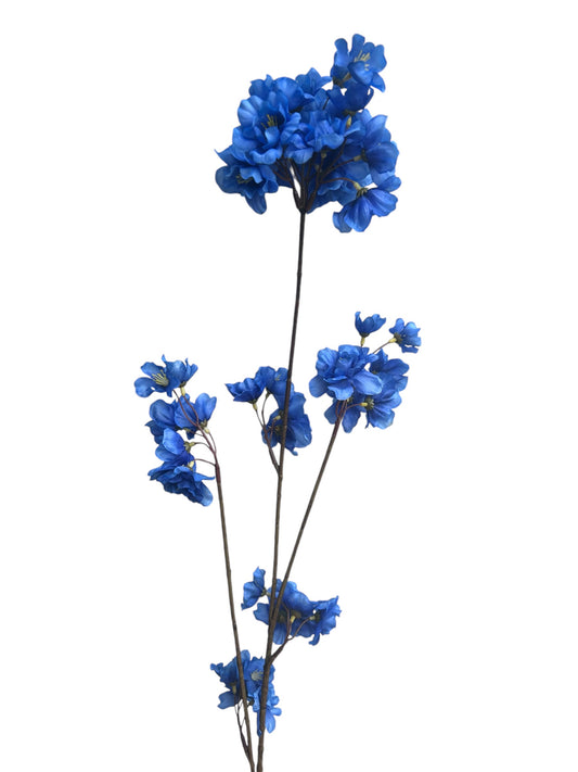Blauwe bloesem kunstbloem 84 cm – zijden bloem fris en stijlvol