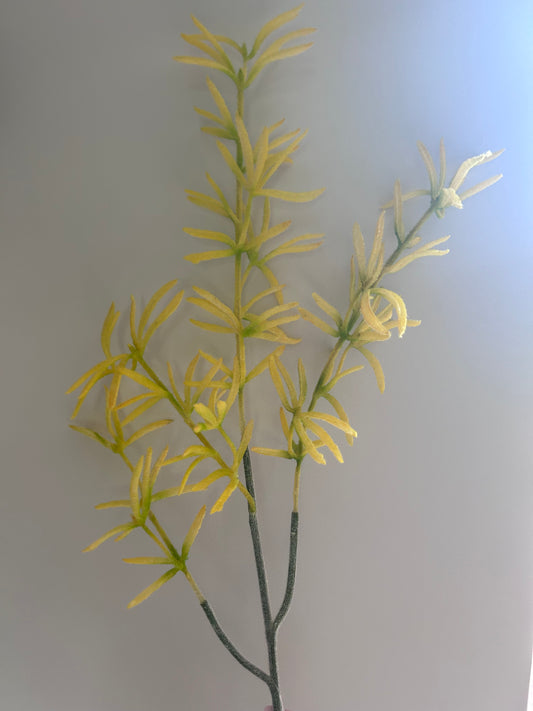 Gele zijden fruitspray – kunstbloem 85 cm fris en decoratief
