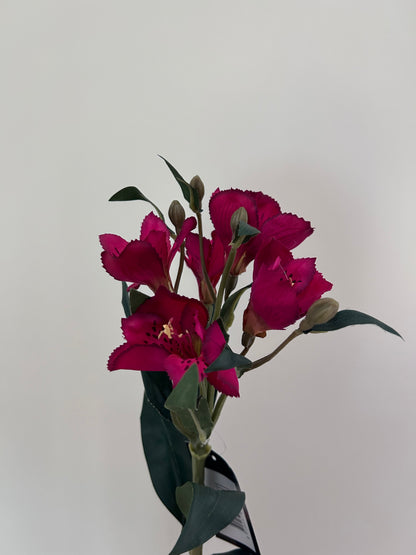 Zijdenbloem Lelie Roze/Rood – 61 cm